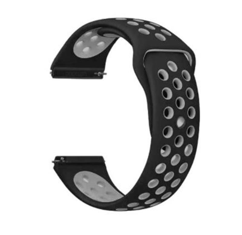 Ремешок BeCover Nike Style для Xiaomi Amazfit Bip/Bip Lite/Bip S Lite/GTR 42mm/GTS/TicWatch S2/TicWatch E Black-Grey (705702)