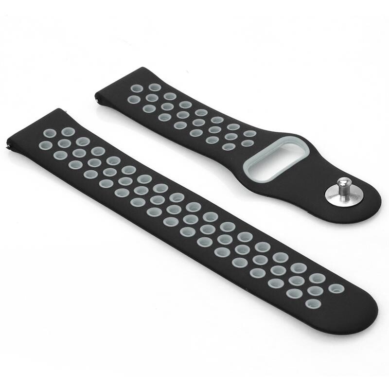 Ремешок BeCover Nike Style для Xiaomi Amazfit Bip/Bip Lite/Bip S Lite/GTR 42mm/GTS/TicWatch S2/TicWatch E Black-Grey (705702)