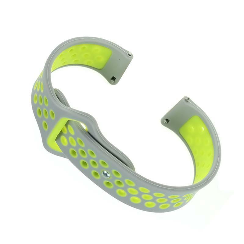 Ремешок BeCover Nike Style для Samsung Galaxy (20mm)/Watch 5/ Watch 4 40/44mm/Watch 4 Classic 42mm/Watch Active/Active 2 40/44mm/Watch 3 41mm/Gear S2/Classic/Gear Sport Grey-Green (705699)