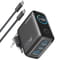 Фото - Сетевое зарядное устройство Anker GaN Charger 100W, 2xUSB-C, 1xUSB-A, Display Dark Gray (B121BGZ1) + кабель USB Type-C | click.ua