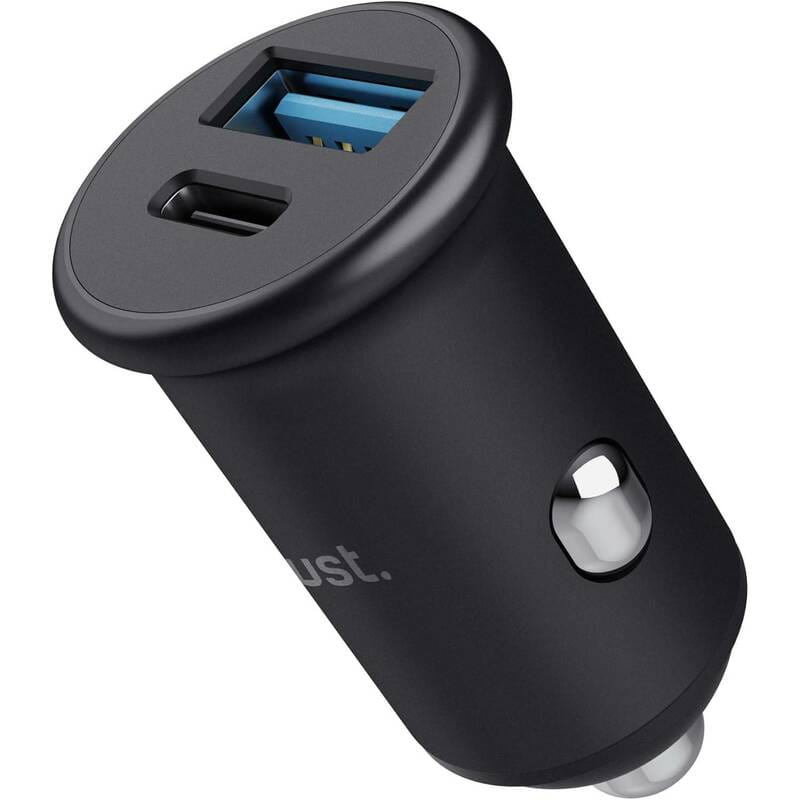Автомобильное зарядное устройство Trust 38 W (2USBx2A) Black (25197)