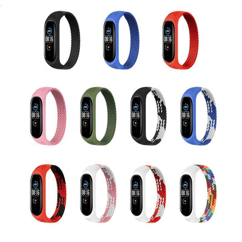 Ремешок BeCover Elastic Nylon Style для Xiaomi Mi Smart Band 5/Mi Smart Band 6 Size S Blue/White (706140)