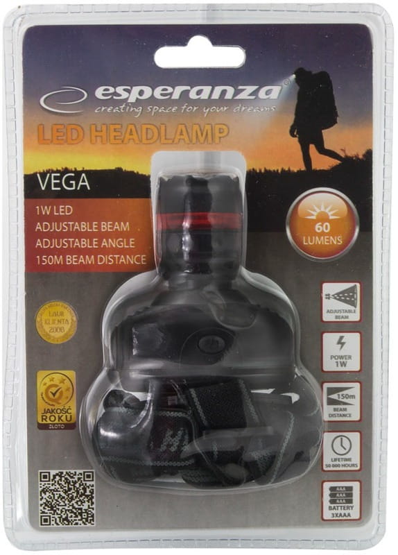 Налобний ліхтар Esperanza Vega EOT002