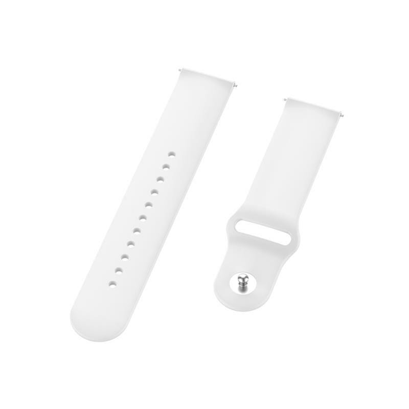 Силиконовый ремешок BeCover для Samsung Galaxy (20mm)/Watch 5/ Watch 4 40/44mm/Watch 4 Classic 42mm/Watch Active/Active 2 40/44mm/Watch 3 41mm/Gear S2/Classic/Gear Sport White (706177)