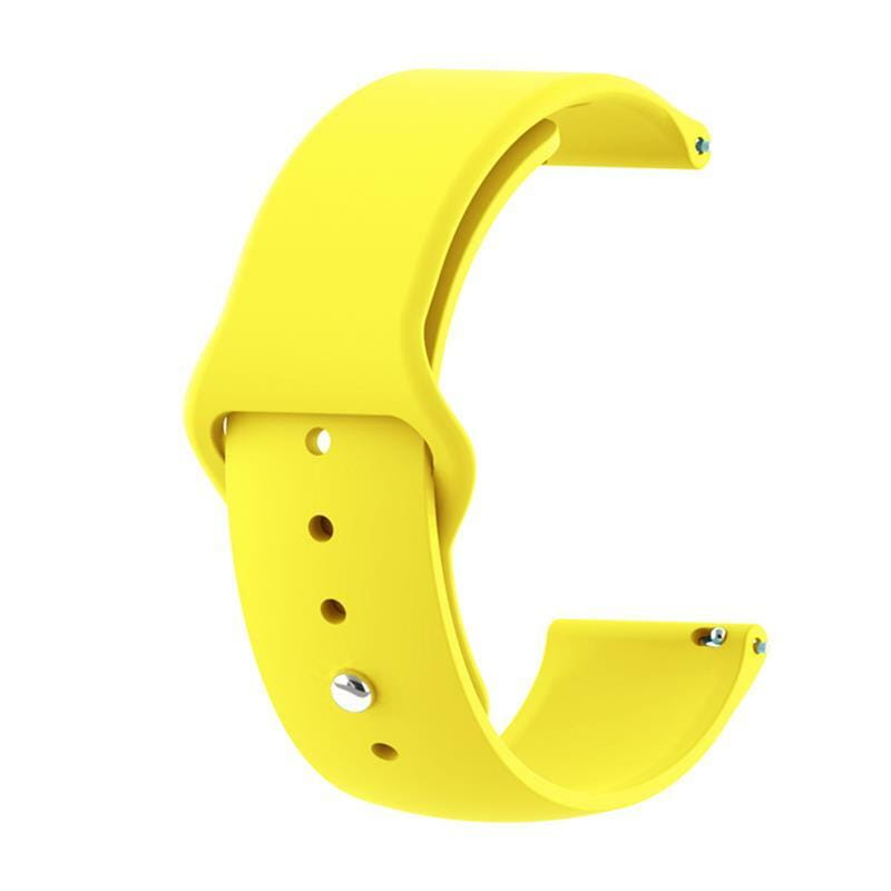 Силиконовый ремешок BeCover для Samsung Galaxy (20mm)/Watch 5/ Watch 4 40/44mm/Watch 4 Classic 42mm/Watch Active/Active 2 40/44mm/Watch 3 41mm/Gear S2/Classic/Gear Sport Yellow (706181)