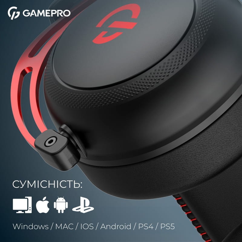 Гарнитура GamePro Asgard Skald Origin Black/Red (HS850BR)