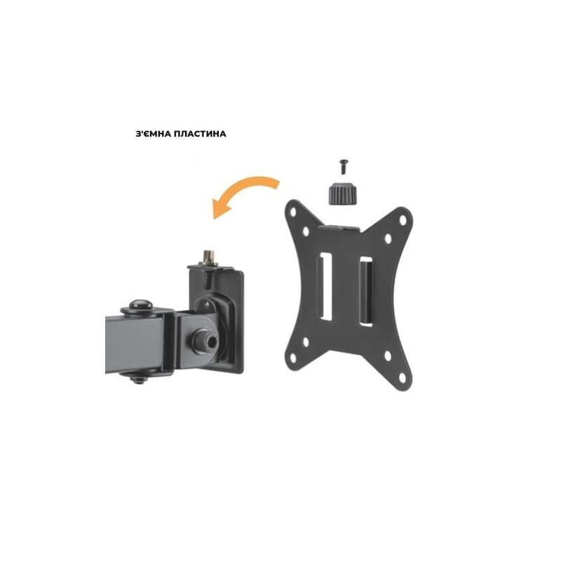 Настольное крепление для монитора Brateck LDT66-C024 17-32" Black (VESA100х100)