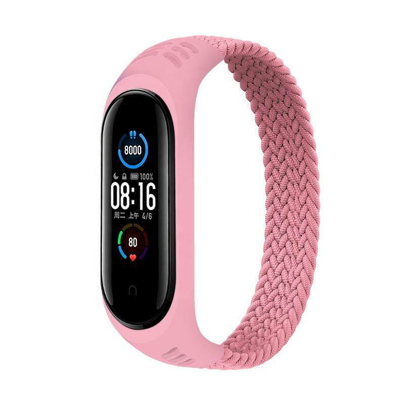 Ремешок BeCover Elastic Nylon Style для Xiaomi Mi Smart Band 5/Mi Smart Band 6 Size M Pink (706152)
