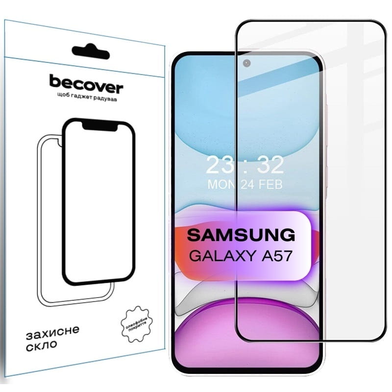 Захисне скло BeCover для Samsung Galaxy А57 SM-A576 Black (714918)