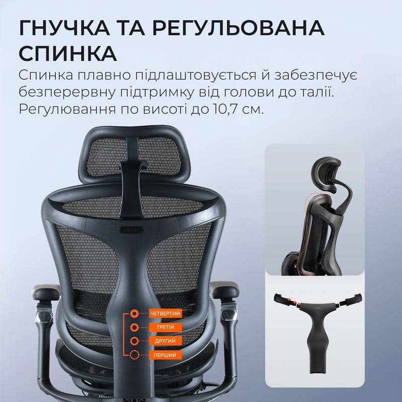 Кресло офисное Sihoo Doro C300 Pro Mesh Black with footrest (Doro-C300-Pro-M101-JT)