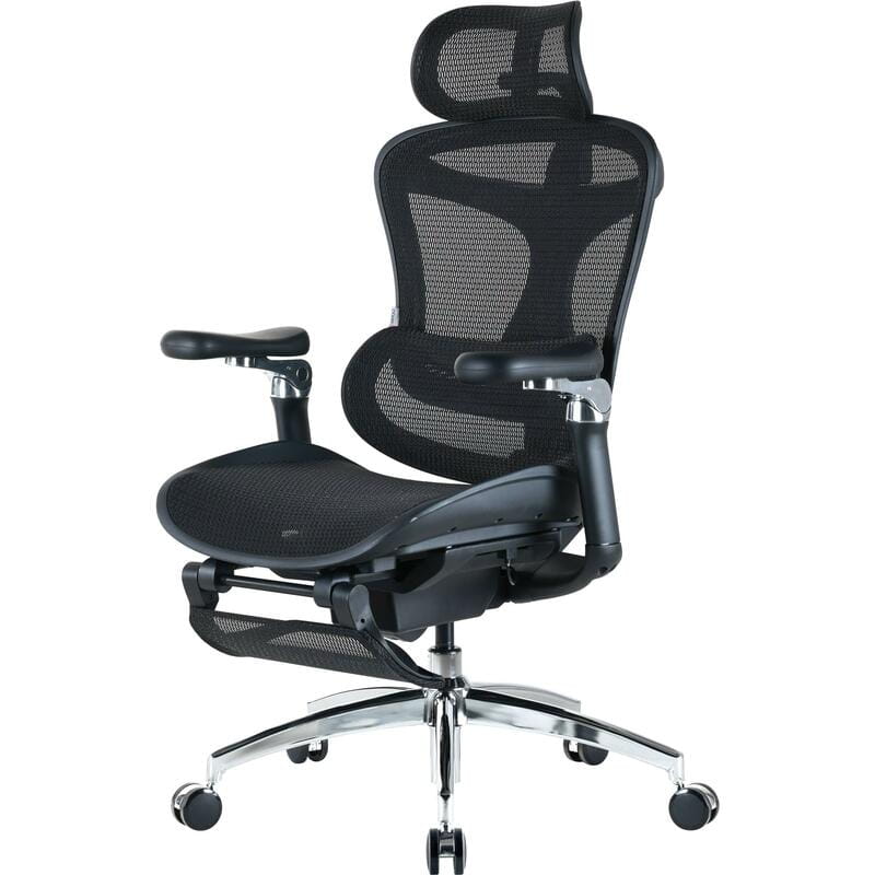 Кресло офисное Sihoo Doro C300 Pro Mesh Black with footrest (Doro-C300-Pro-M101-JT)