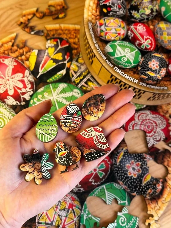 Пазл дерев`яний UkrainianPuzzles Писанки