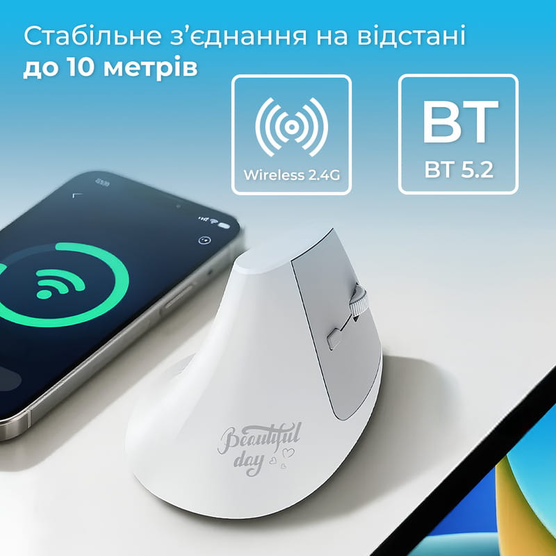 Миша бездротова Ajazz i-300 White (i300-W)