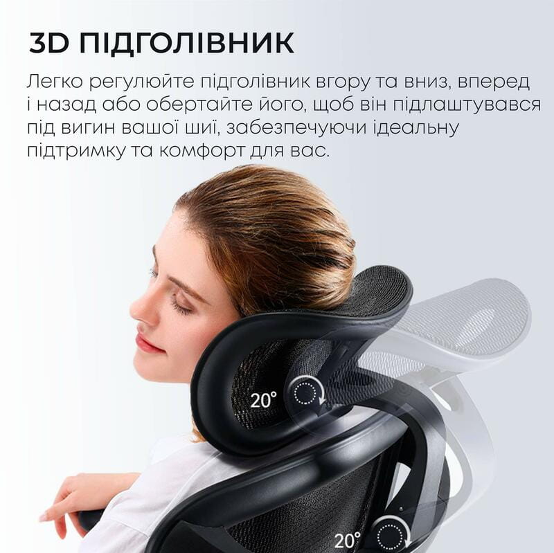 Кресло офисное Sihoo Doro C300L Mesh Black with footrest (Doro-C300L-A3-101-JT)