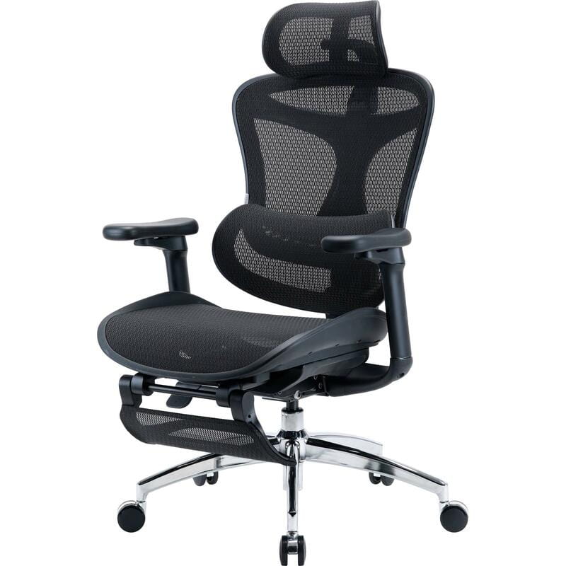 Кресло офисное Sihoo Doro C300L Mesh Black with footrest (Doro-C300L-A3-101-JT)