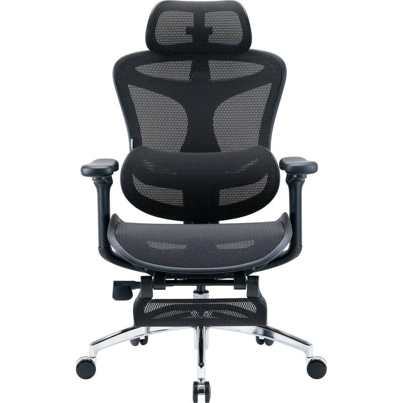 Кресло офисное Sihoo Doro C300L Mesh Black with footrest (Doro-C300L-A3-101-JT)