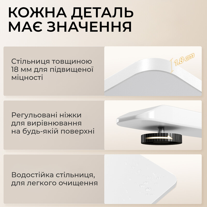 Комп`ютерний стіл Sihoo D03 White (D03-106/D03-107)