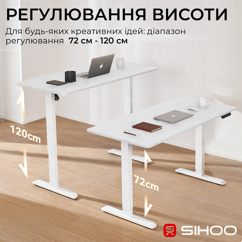 Комп`ютерний стіл Sihoo D03 White (D03-106/D03-107)