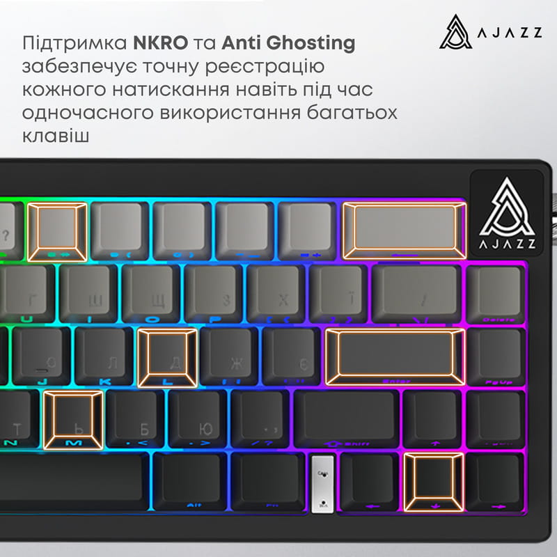 Клавіатура Ajazz AK650 Day Dream Switch Gradient Black USB-C (AK650-DD-BG)
