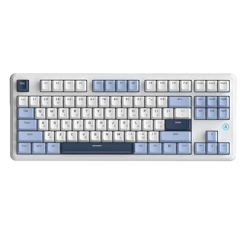 Клавіатура Ajazz AK870 V2 Flying Fish Switch White USB-C (AK870-V2-FF-BWB)