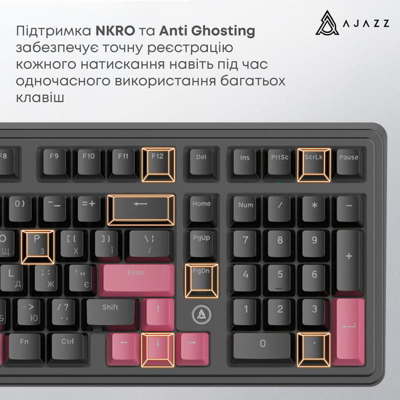 Клавіатура Ajazz AK980 Red Switch Black USB-C (AK980-R-BR)
