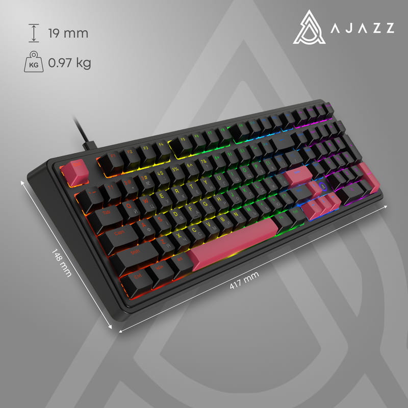 Клавіатура Ajazz AK980 Red Switch Black USB-C (AK980-R-BR)