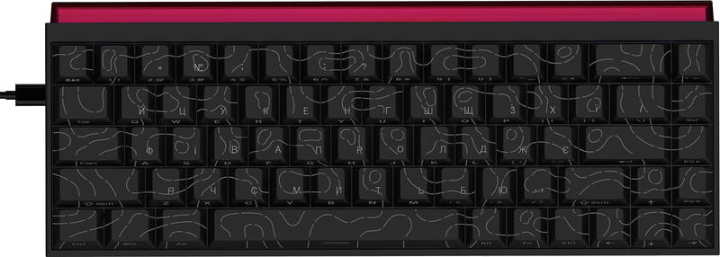 Клавиатура Ajazz NK68 Red Switch Black USB-C (NK68-R-S-B)