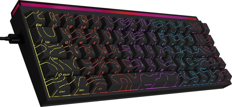Клавиатура Ajazz NK68 Red Switch Black USB-C (NK68-R-S-B)