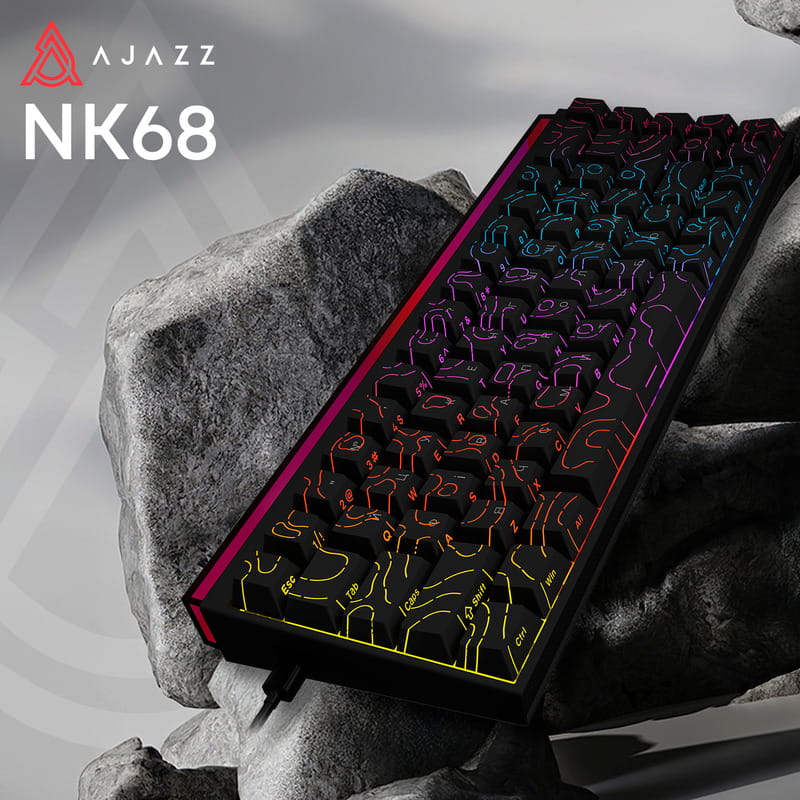 Клавиатура Ajazz NK68 Red Switch Black USB-C (NK68-R-S-B)