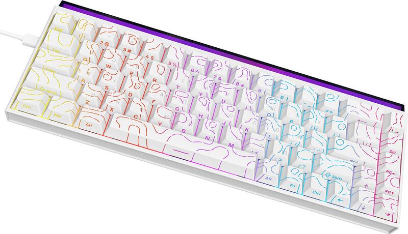 Клавіатура Ajazz NK68 Red Switch White USB-C (NK68-R-S-W)