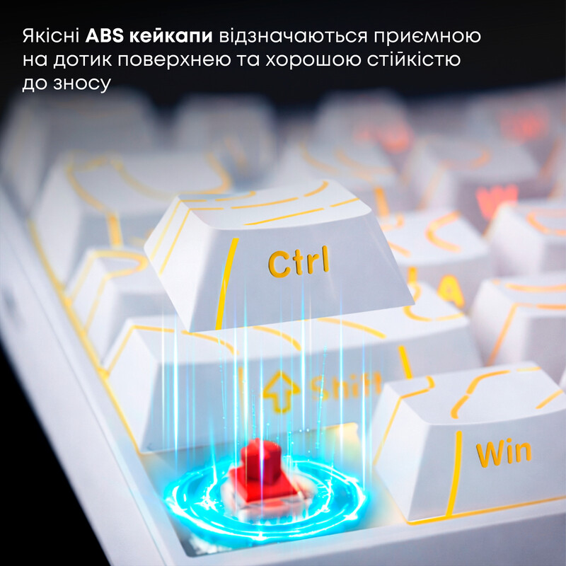 Клавіатура Ajazz NK68 Red Switch White USB-C (NK68-R-S-W)
