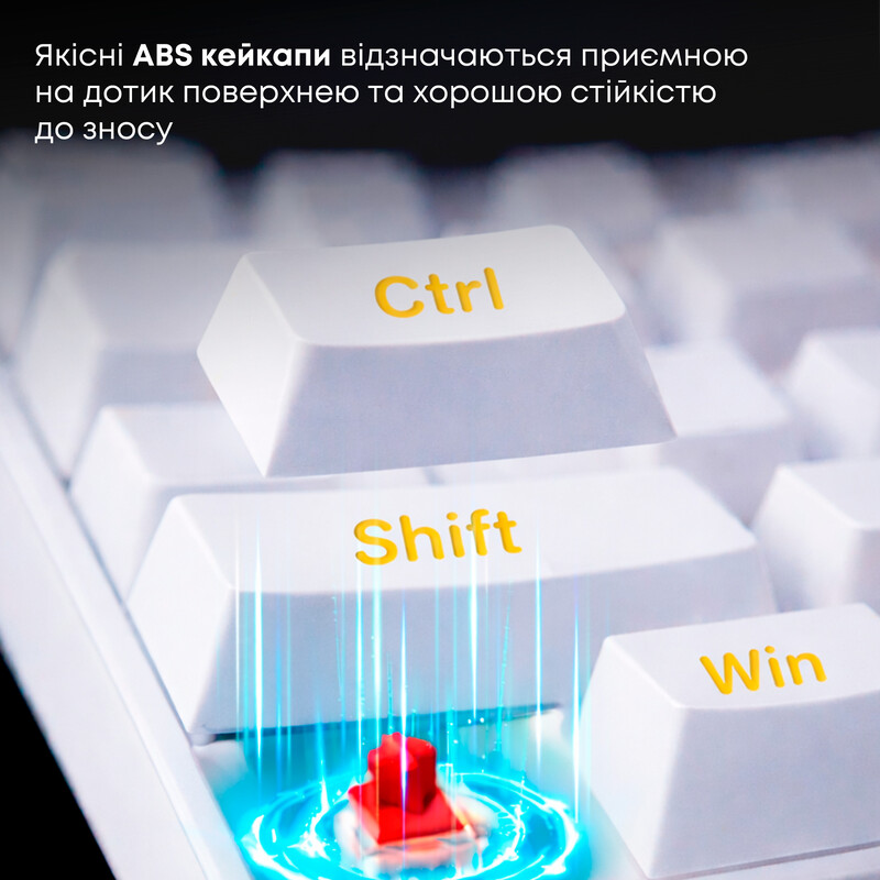 Клавиатура Ajazz NK68 Red Switch White USB-C (NK68-R-W)