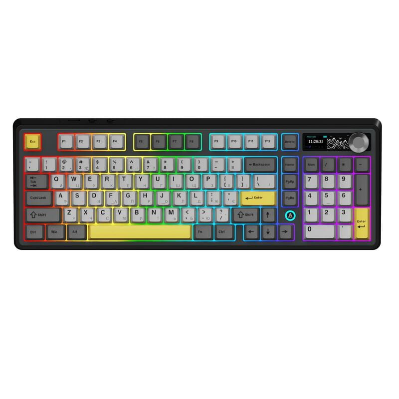 Клавіатура бездротова Ajazz AK980 V2 Gift Switch V2 Black (AK980-V2-G-BGY)