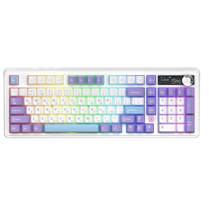 Клавіатура бездротова Ajazz AK980 V2 Gift Switch V2 White (AK980-V2-G-PWB)
