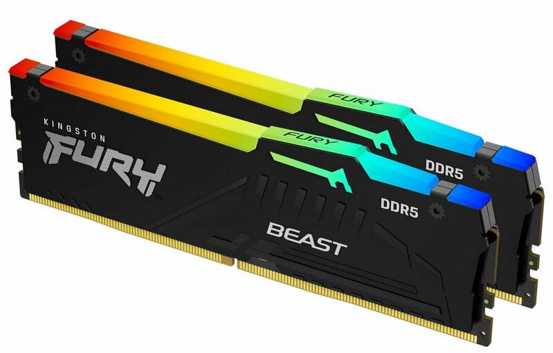 Модуль памяти DDR5 2x8GB/5600 Kingston Fury Beast RGB Black (KF556C40BBAK2-16)