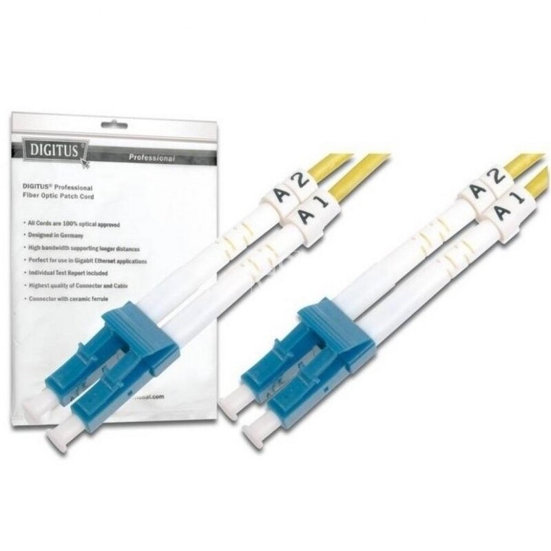 Оптичний патч-корд Digitus (DK-2933-01) LC/UPC-LC/UPC, 9/125 OS2, duplex, 1 м