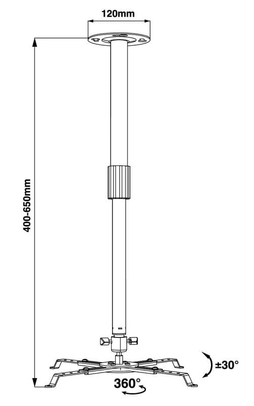 Кріплення для проєктора Walfix PB-15B