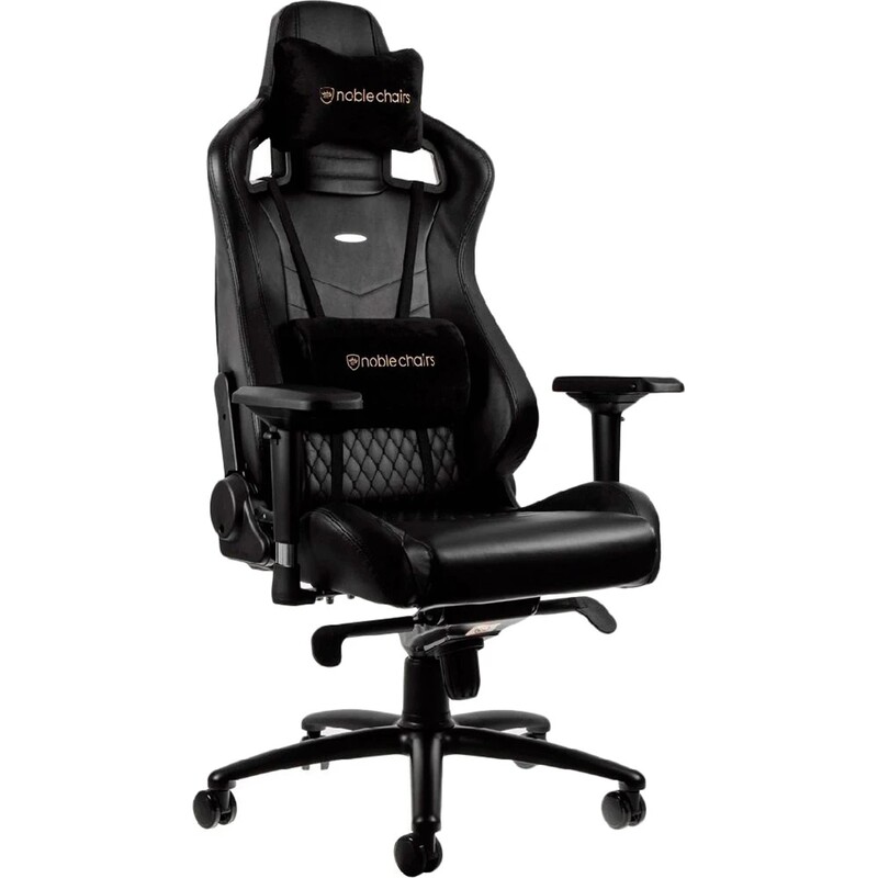 Крісло для геймерів Noblechairs Epic Real Leather Black (NBL-RL-BLA-001)