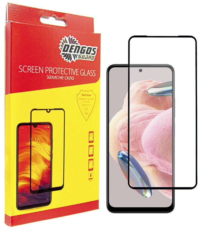 Захисне скло Dengos для Xiaomi Redmi Note 12 4G Black Full Glue (TGFG-274)