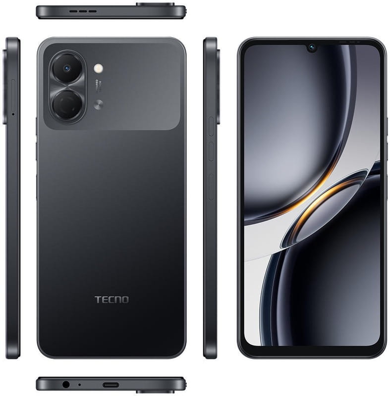 Смартфон Tecno Spark Go 3 (KN3) 4/128GB Ink Black (4894947105272)