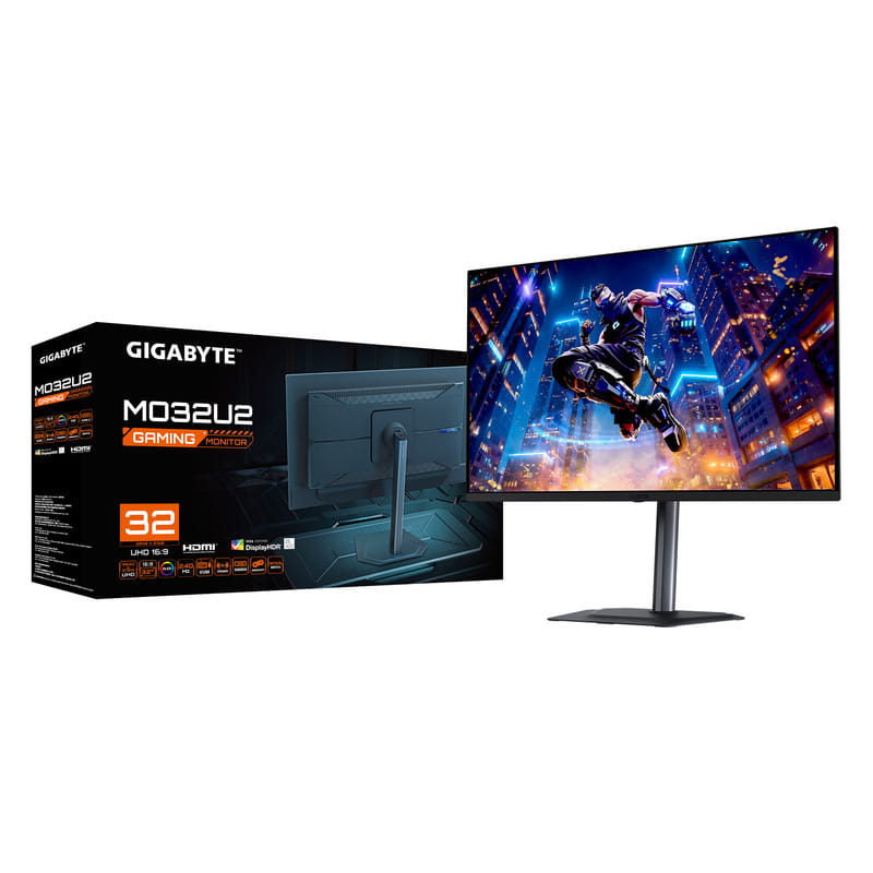 Монитор Gigabyte 31.5" Gaming MO32U2 QD-OLED Black 240Hz