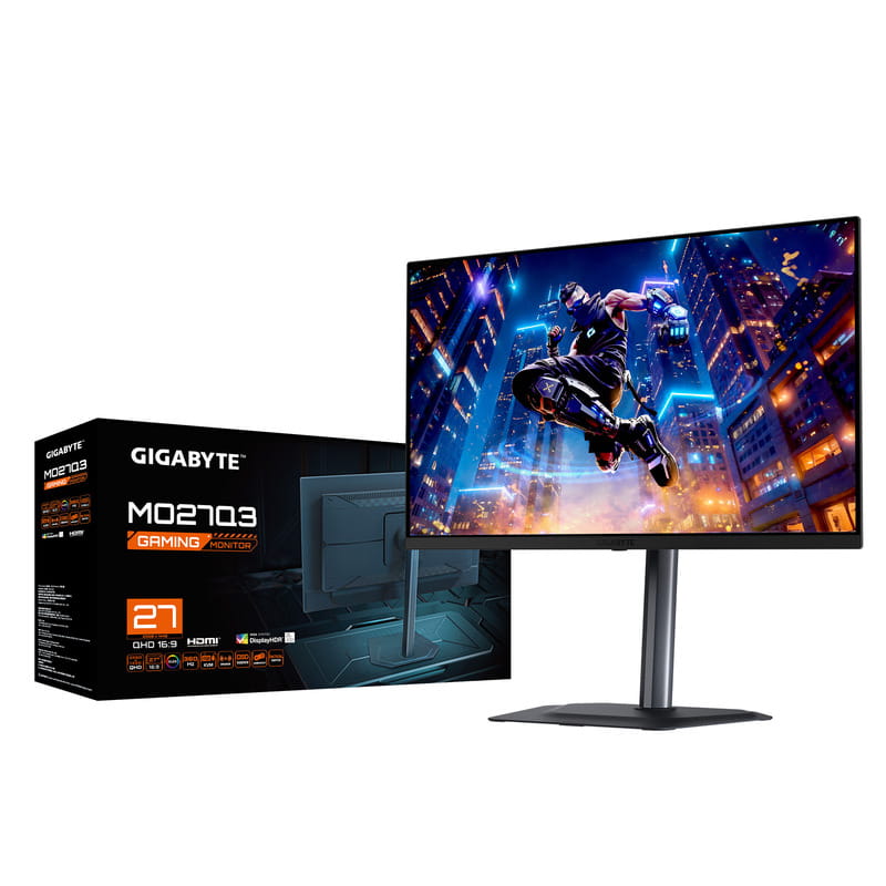 Монітор Gigabyte 27" Gaming MO27Q3 QD-OLED Black 360Hz