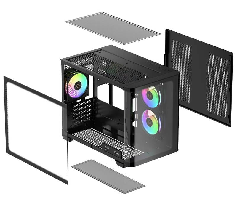 Корпус Ocypus Iota C50 Curve ARGB Black (OTA-C50-BKD300CD-GL)