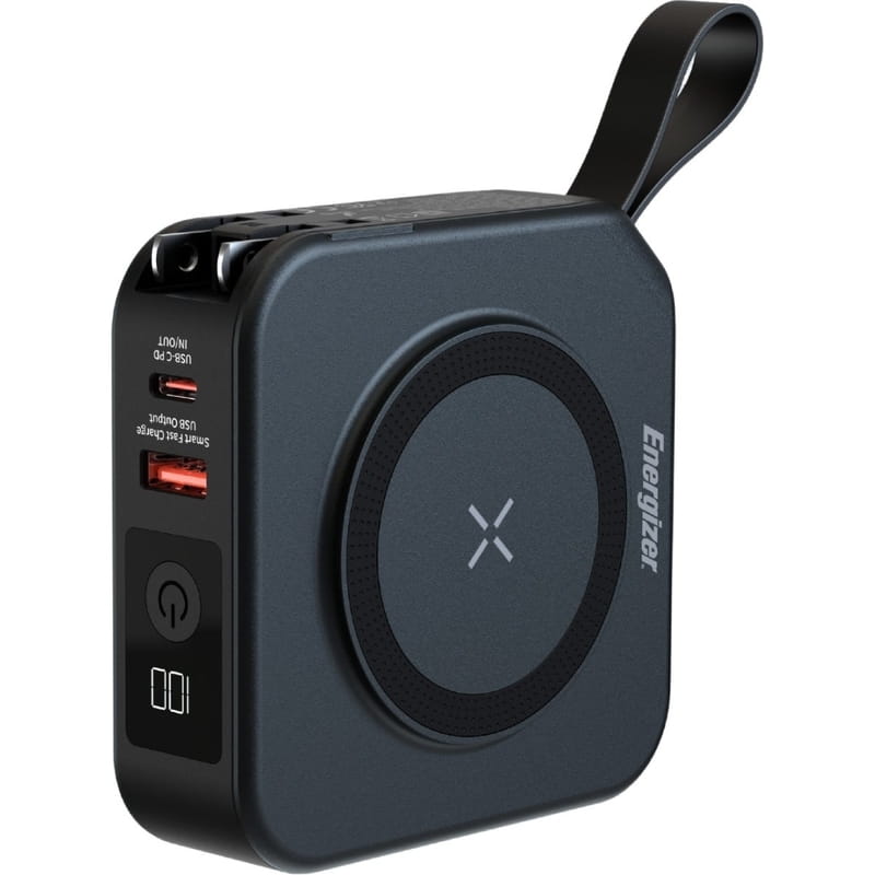 Универсальная мобильная батарея Energizer Magnetic Wireless QM10001AC 10000mAh 20W Black