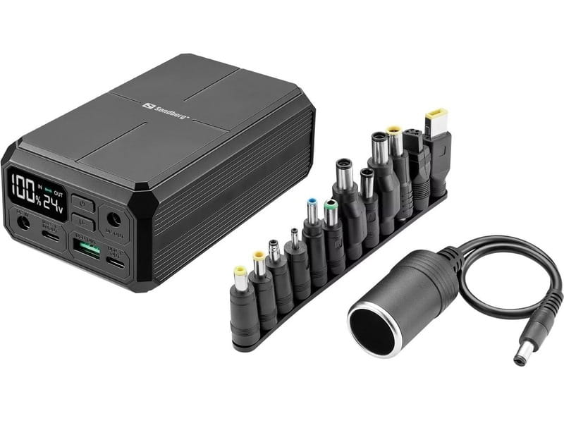 Універсальна мобільна батарея Sandberg Laptop 27000mAh PD 100W Black (421-13)