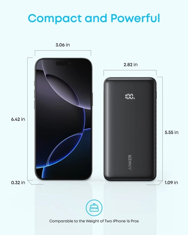 Универсальная мобильная батарея Anker Zolo 20000mAh 22.5W Black (A110EH11)