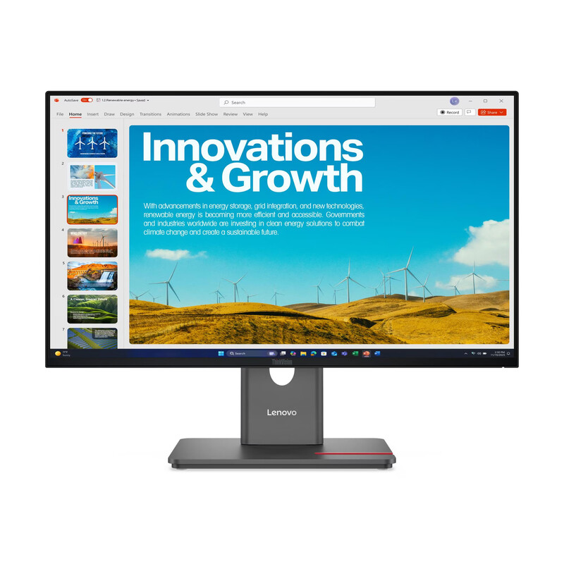 Монiтор Lenovo 23.8" ThinkVision P24QD-40 (64B1GAT1UA) IPS Black 120Hz
