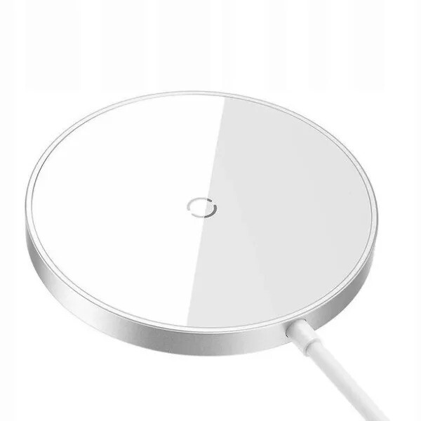 Бездротовий зарядний пристрій Baseus Simple Mini3 Magnetic Wireless Charger 15W Silver (CCJJ040012)