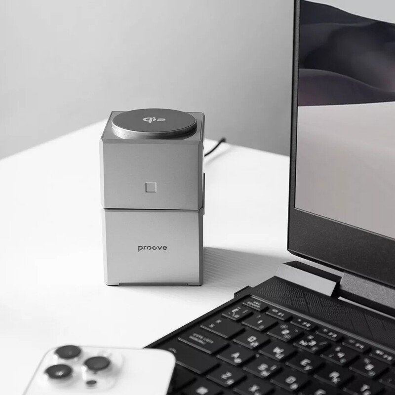 Беспроводное зарядное устройство Proove Iron Hide 3in1 15W Gray (WSIH15000003)