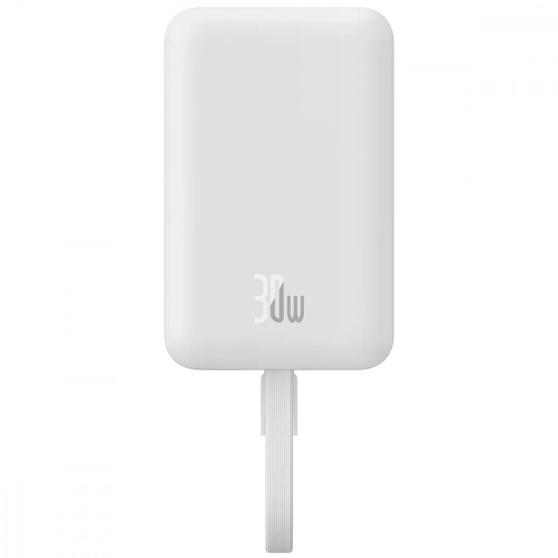 Универсальная мобильная батарея Baseus Magnetic Mini 10000mAh, 30W White (P1002210B223-00)